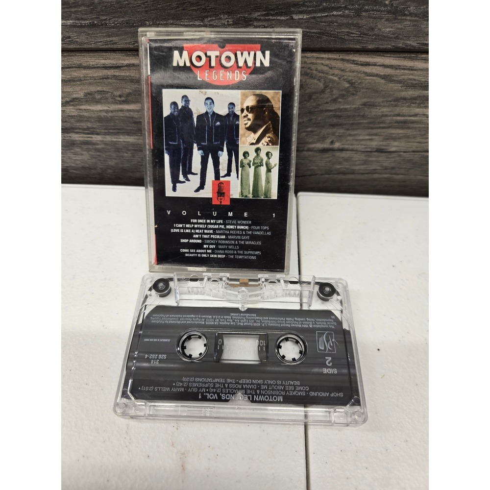 Motown Legends Volume 1 Cassette Tape 1994 Stevie Wonder Marvin Gaye Soul R&B
